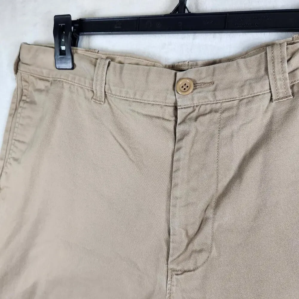 J. Crew Men's Tan  Gramercy Flat Front Chino Short Preppy‎ - Size 36